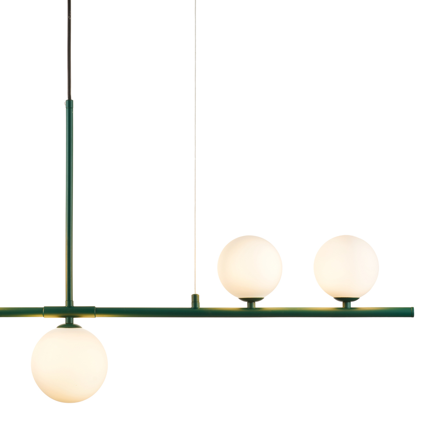 Lampa wisząca MODERNO 80 cm -szmaragdowa z białymi kloszami - obrazek 7