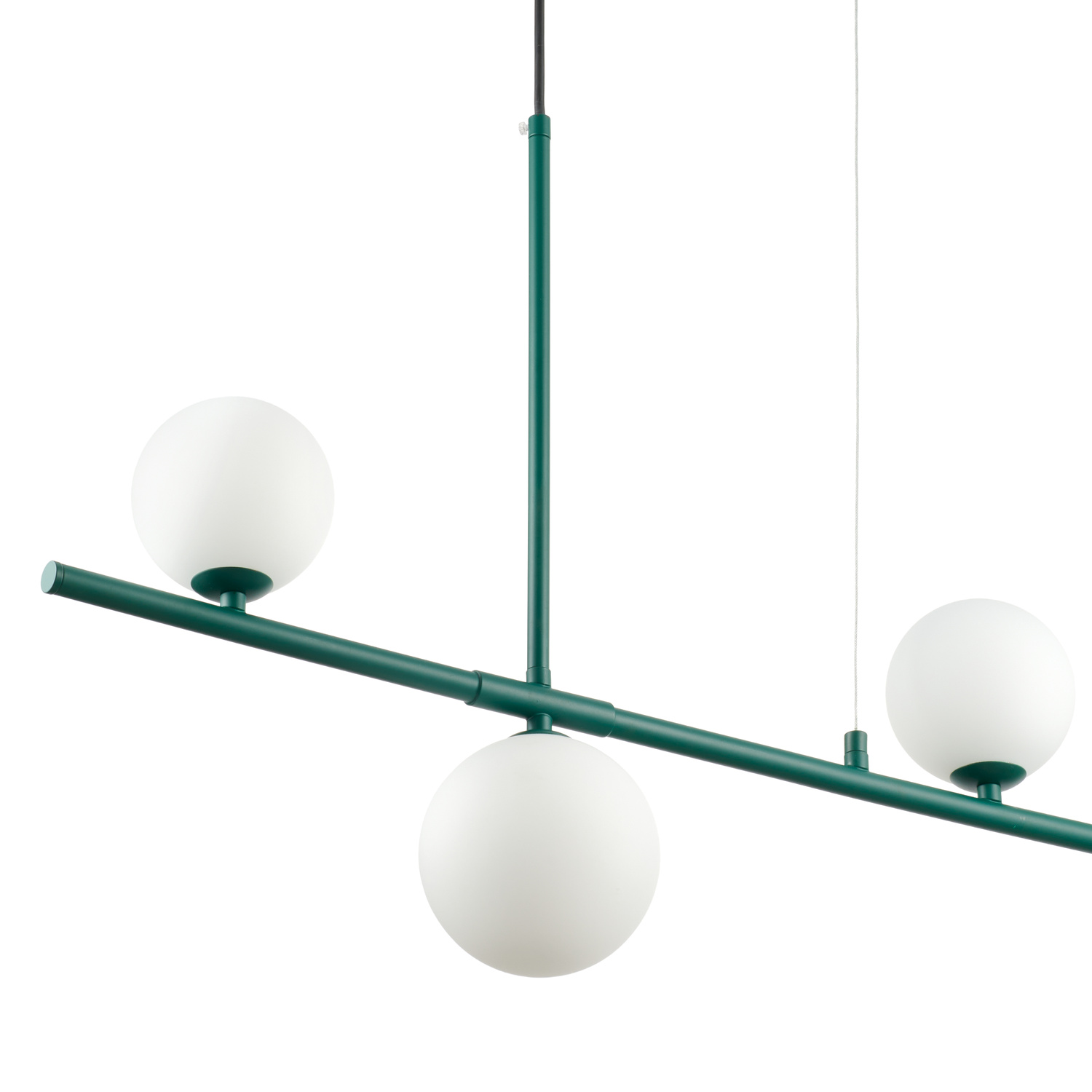 Lampa wisząca MODERNO 80 cm -szmaragdowa z białymi kloszami - obrazek 9