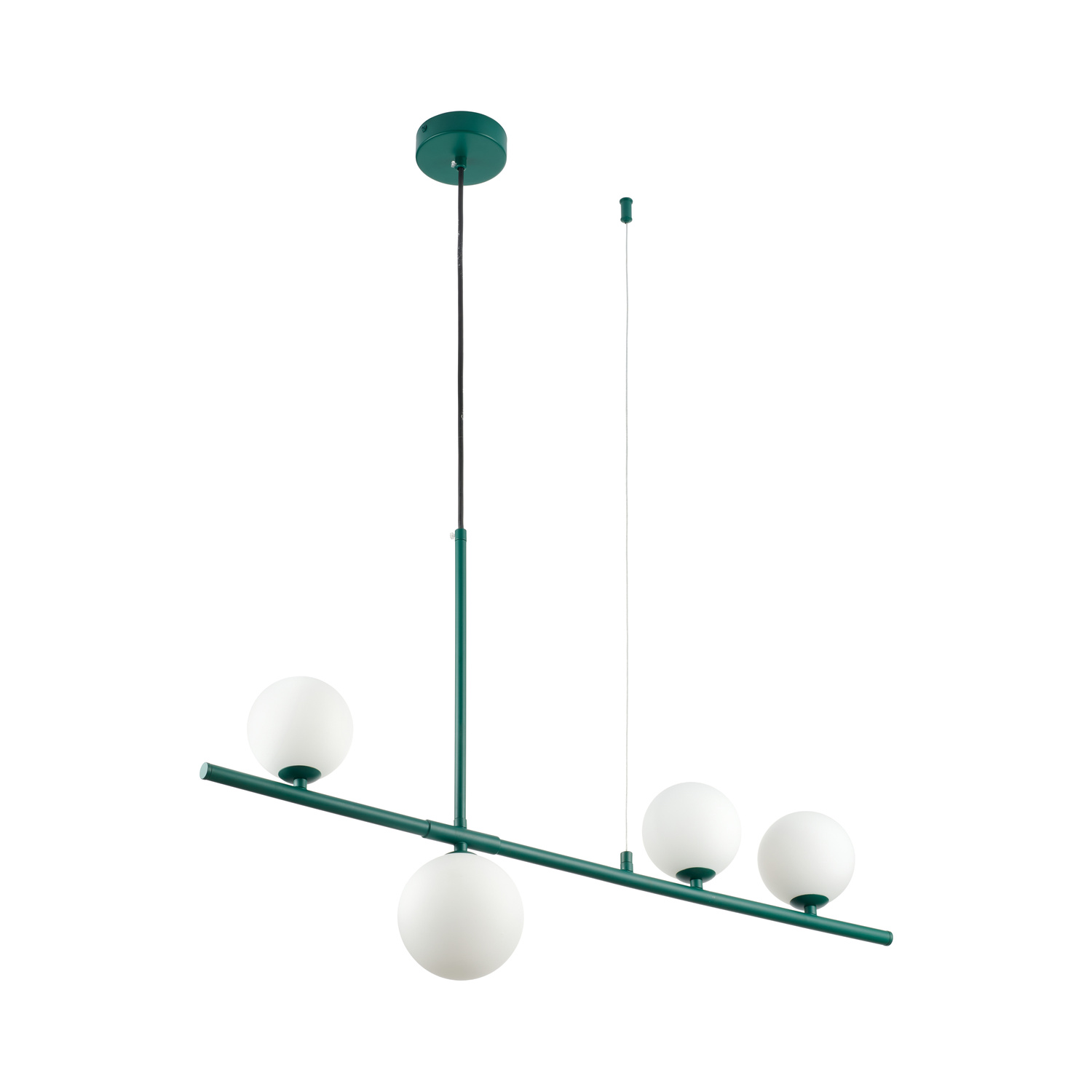 Lampa wisząca MODERNO 80 cm -szmaragdowa z białymi kloszami - obrazek 10