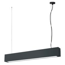Ibros wiszący czarny średni 18W 3000K IP20