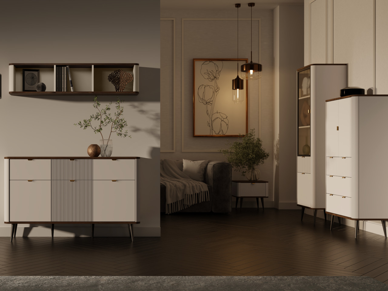 Półka 127 APERTA 20 kaszmir / orzech - obrazek 3