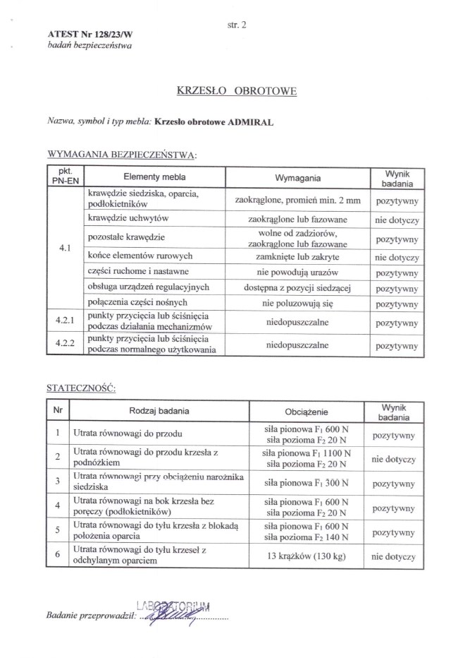 ADMIRAL fotel gabinetowy popielato / czarny - obrazek 8