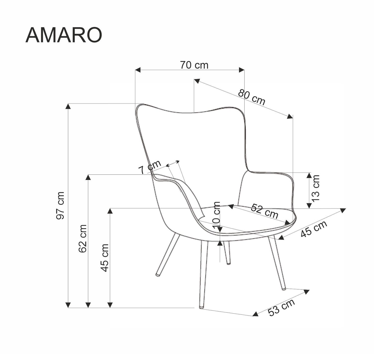 AMARO fotel wypoczynkowy, popielaty - obrazek 5