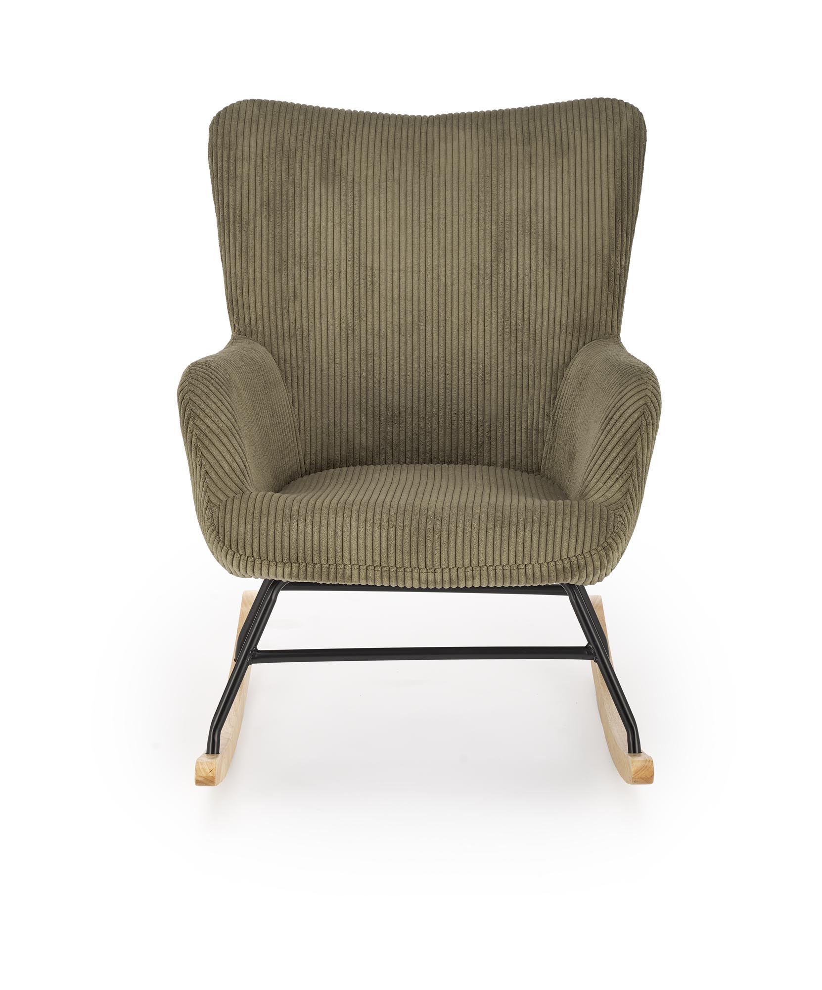 BELMIRO fotel wypoczynkowy z funkcją kołyski, oliwkowy - obrazek 12