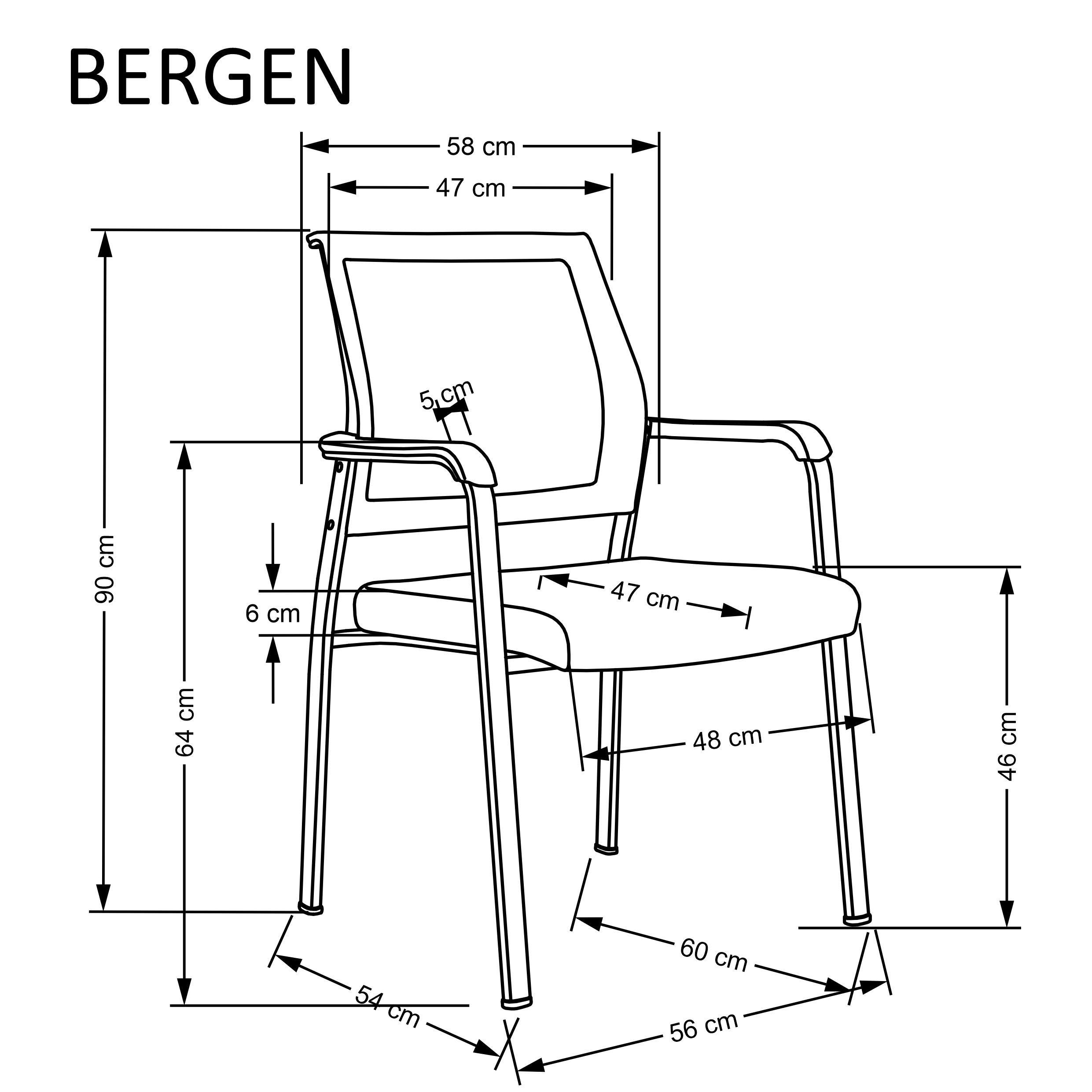 BERGEN fotel czarny - obrazek 5