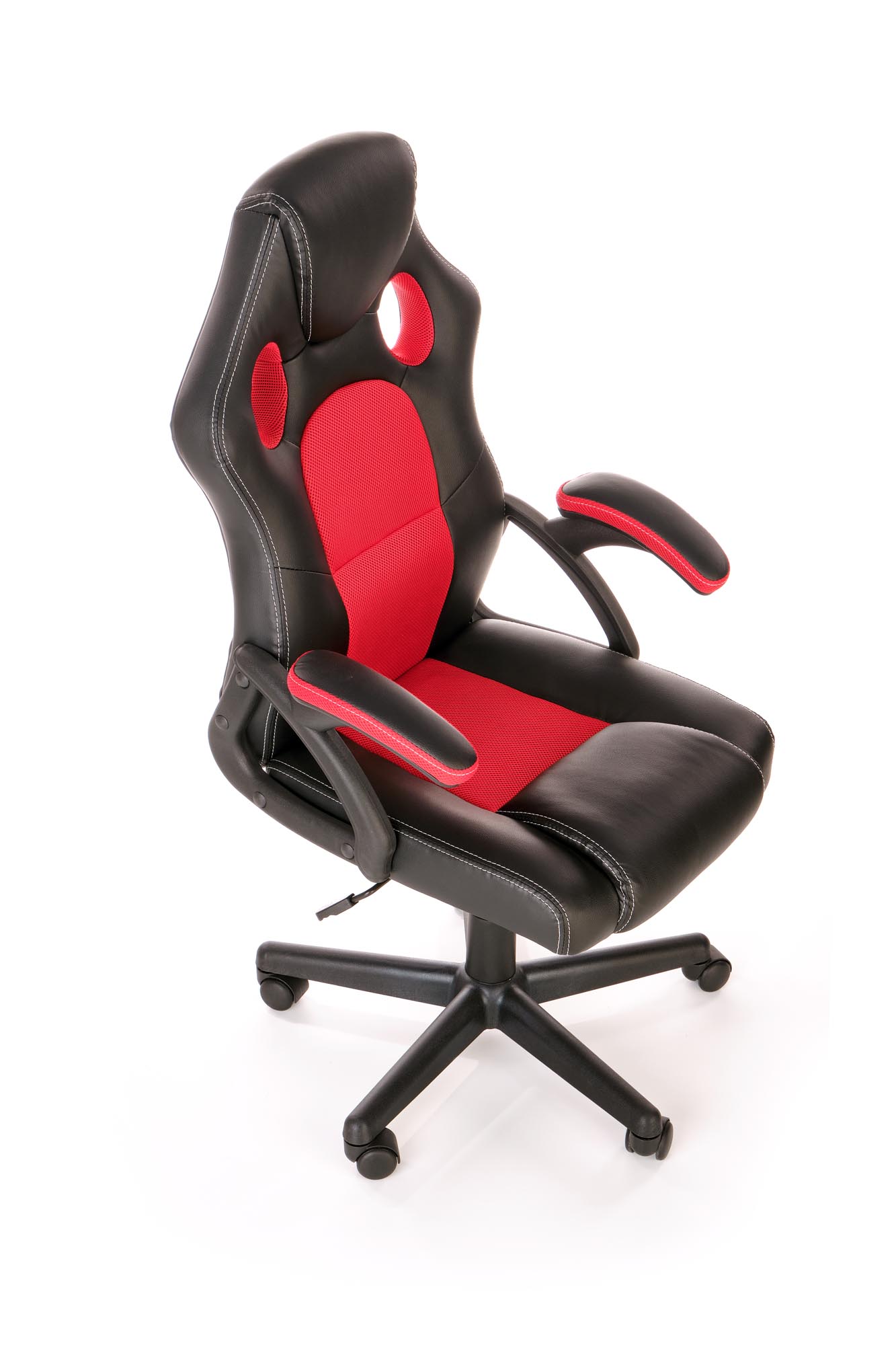 BERKEL fotel gabinetowy czarno-czerwony - obrazek 3