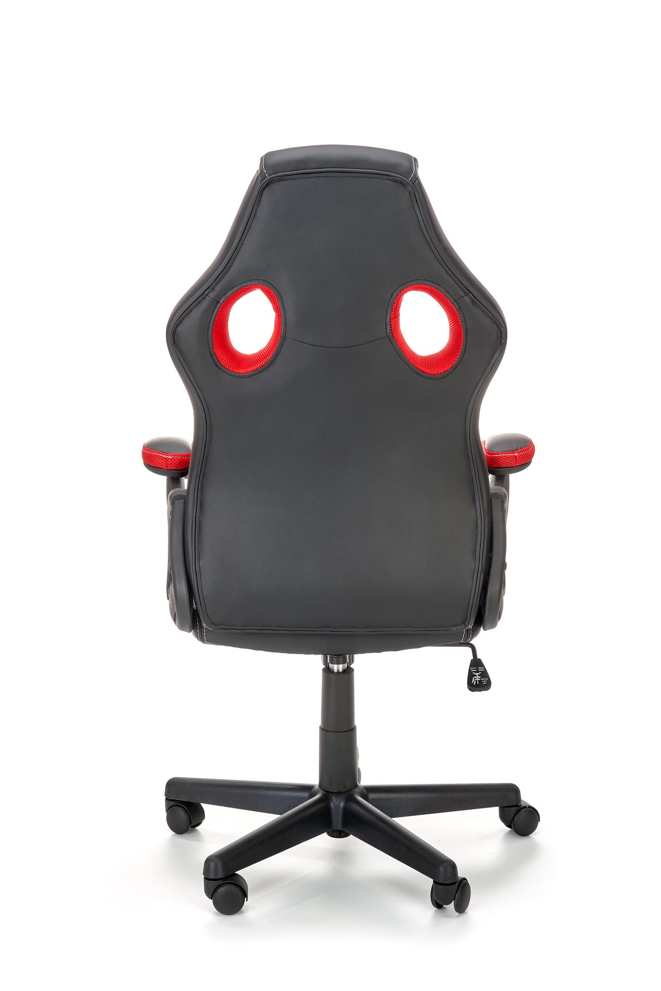 BERKEL fotel gabinetowy czarno-czerwony - obrazek 4