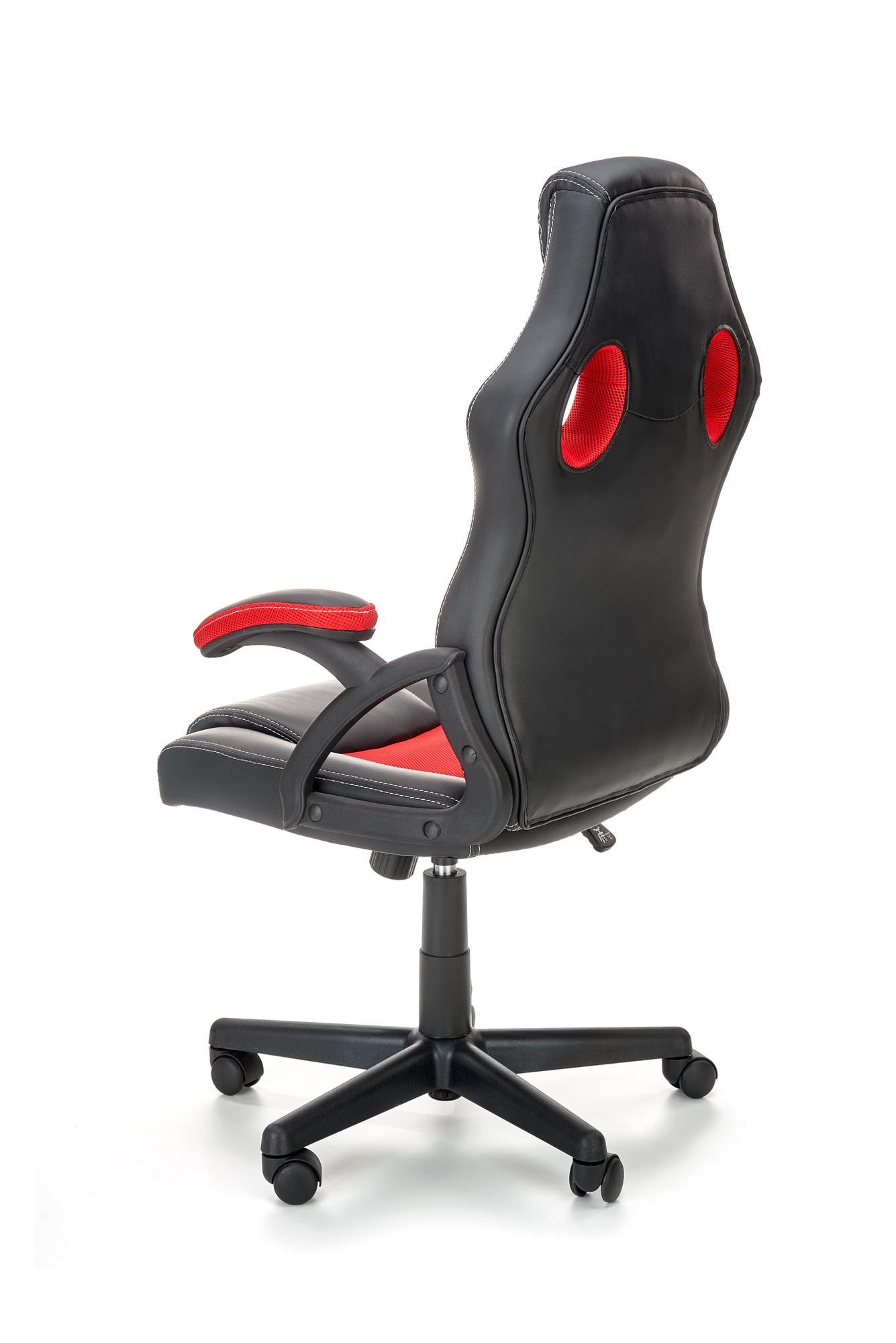BERKEL fotel gabinetowy czarno-czerwony - obrazek 6