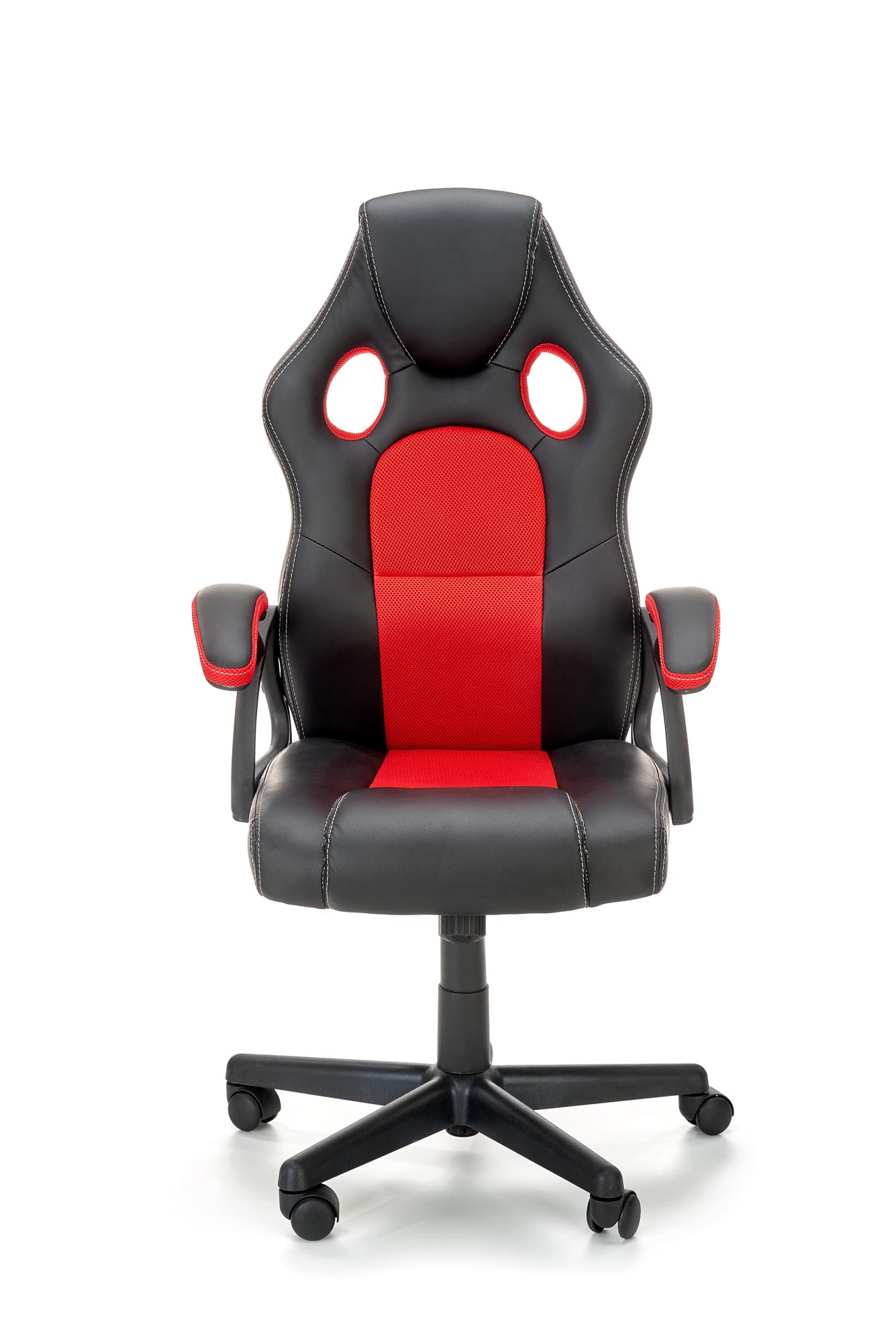 BERKEL fotel gabinetowy czarno-czerwony - obrazek 12
