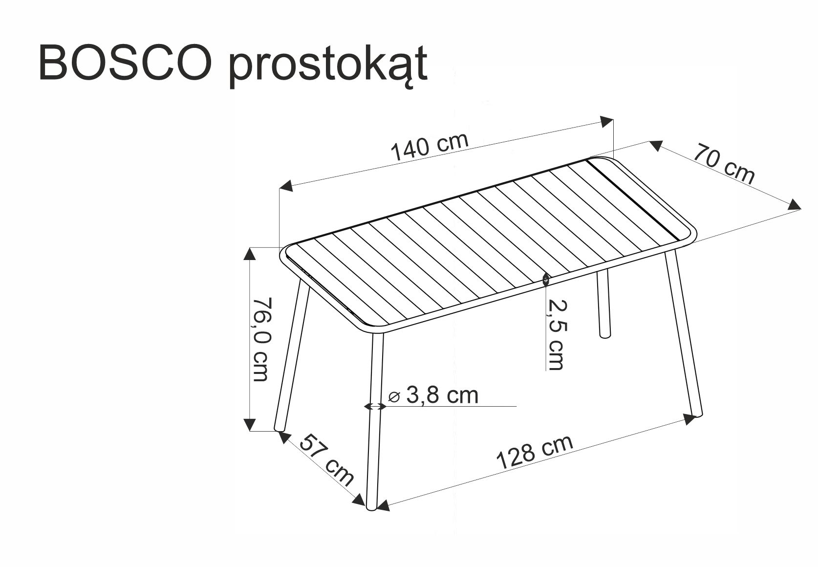 BOSCO stół prostokąt czarny - obrazek 10