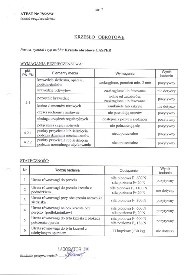 CASPER fotel gabinetowy czarny - obrazek 8