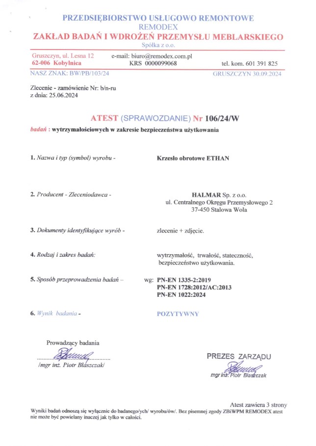 ETHAN fotel gabinetowy popielaty - obrazek 10
