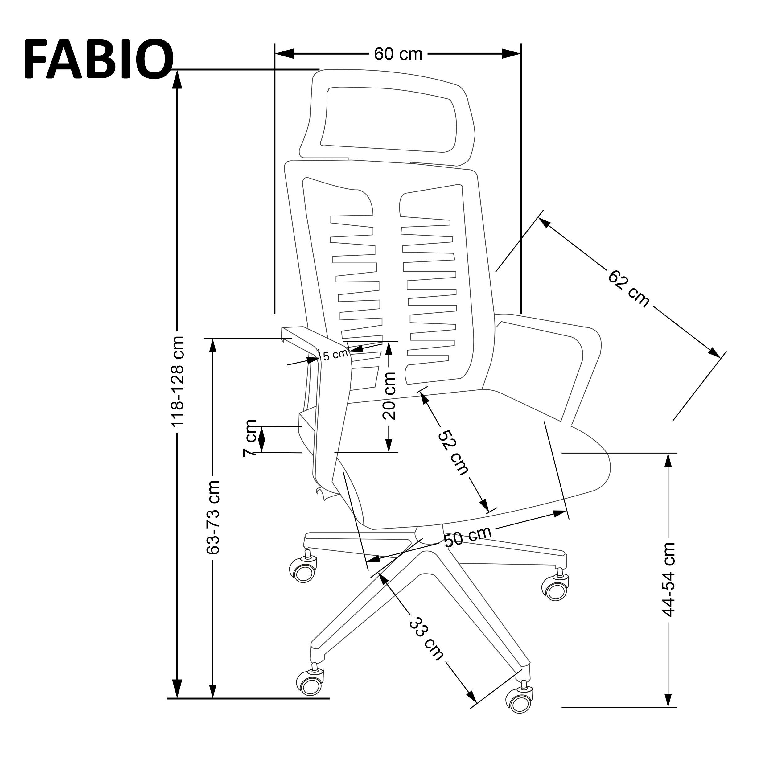 FABIO fotel gabinetowy czarny - obrazek 4