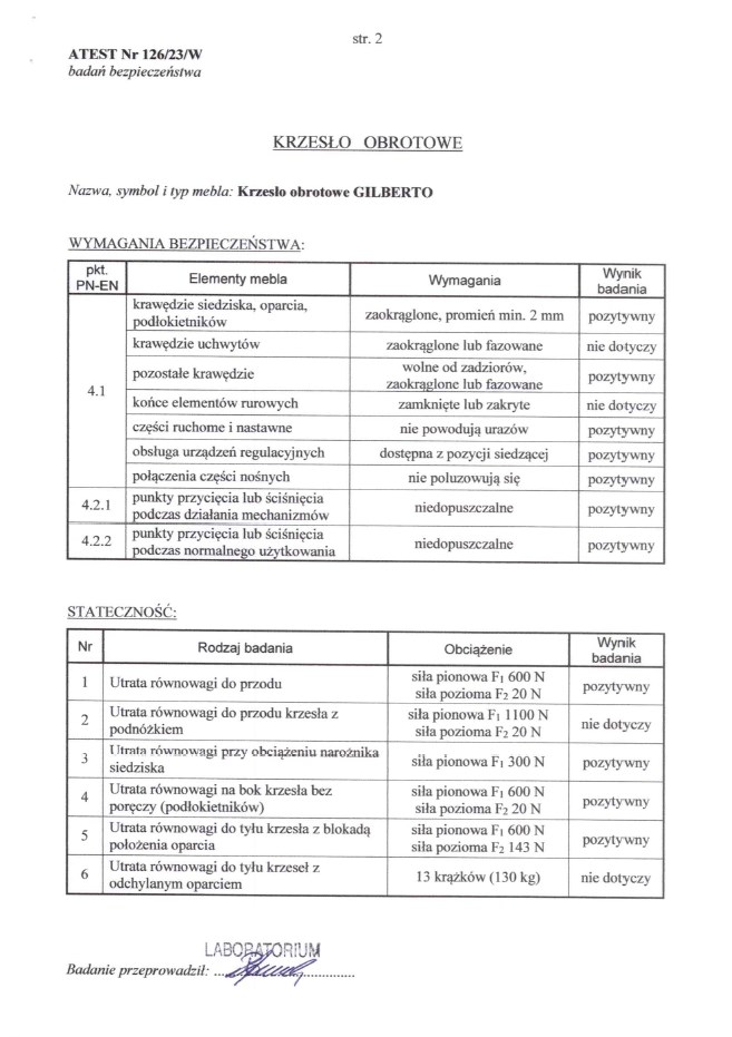 GILBERTO fotel gabinetowy czarny - obrazek 3