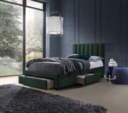 GRACE 120 łóżko z szufladami c. zielony velvet