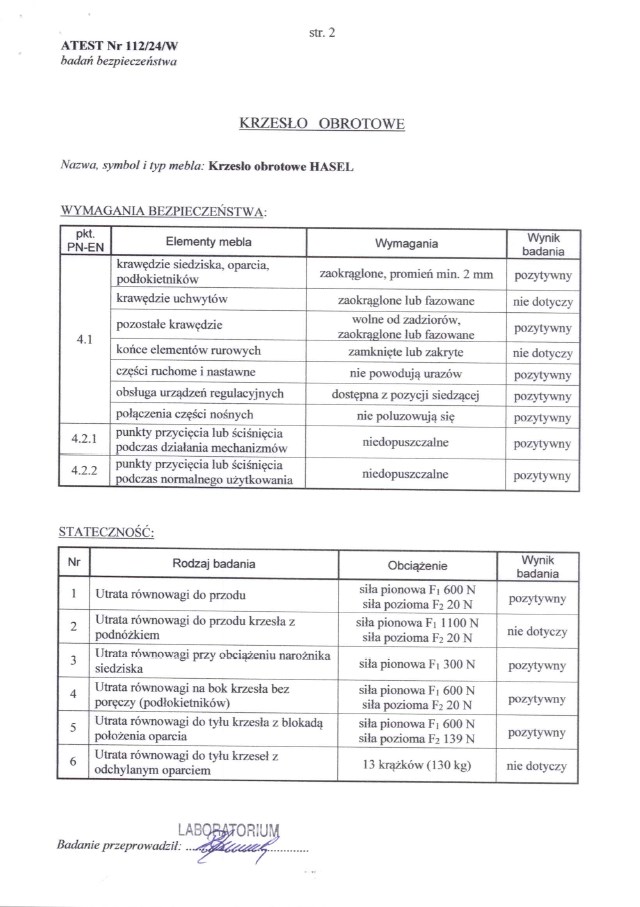 HASEL fotel gabinetowy czarny / popiel - obrazek 3