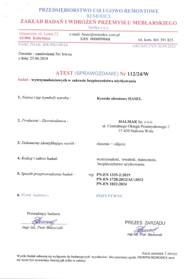 HASEL fotel gabinetowy czarny / popiel - obrazek 11