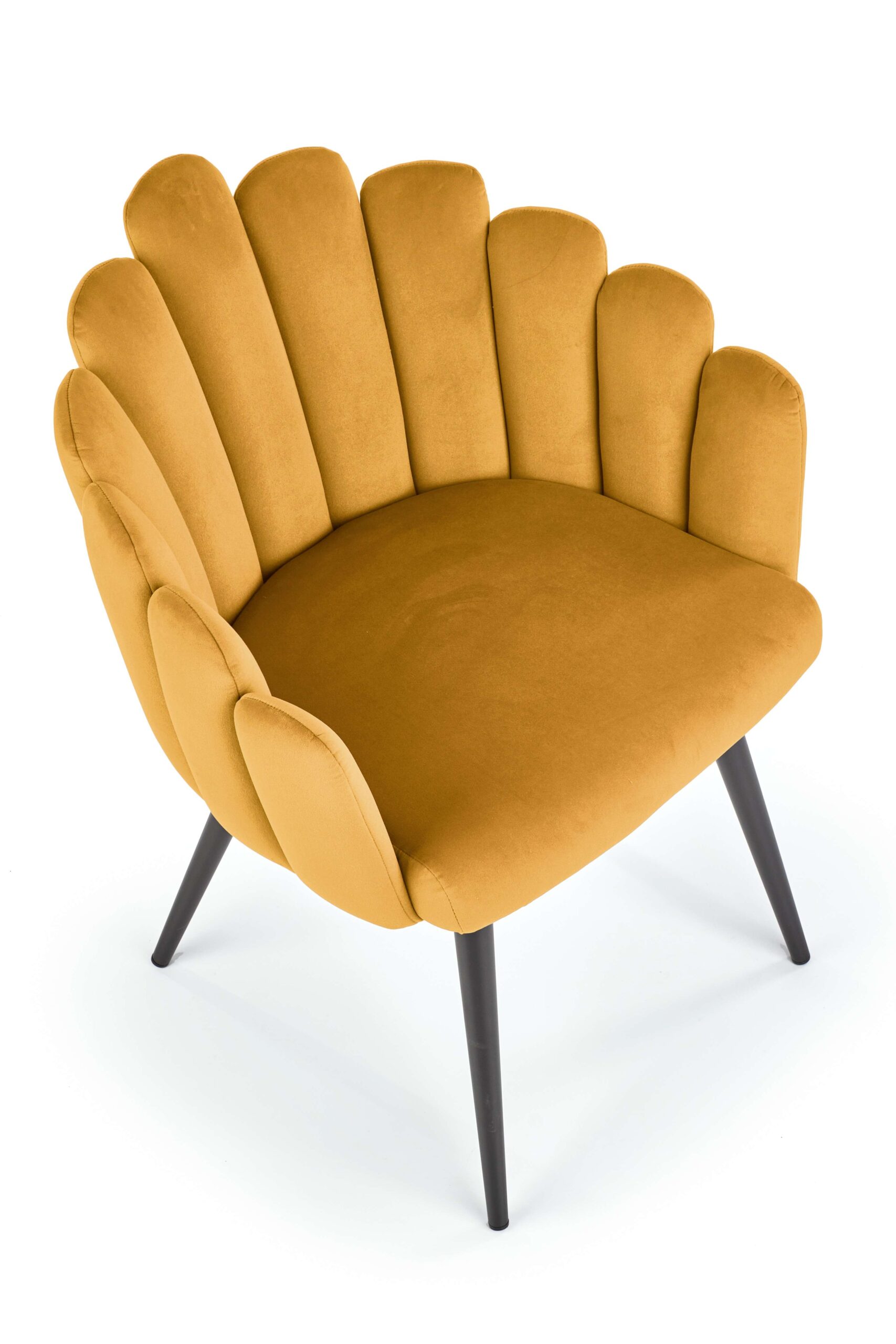 K410 krzesło musztardowy velvet - obrazek 10