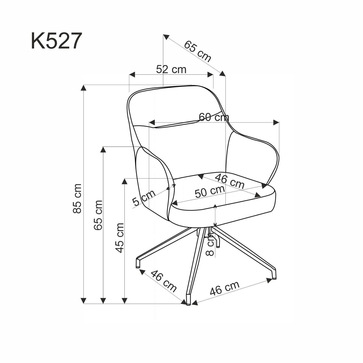 K527 krzesło popielaty / j. popiel - obrazek 5