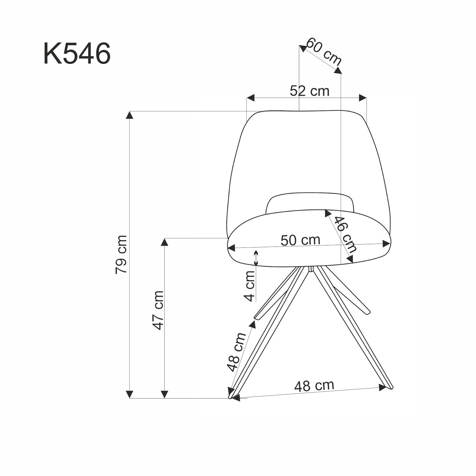 K546 krzesło musztardowy - obrazek 9