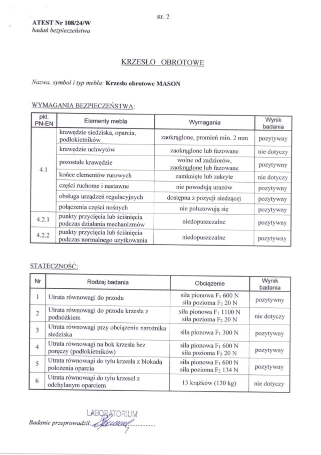 MASON fotel gabinetowy czarny - obrazek 6