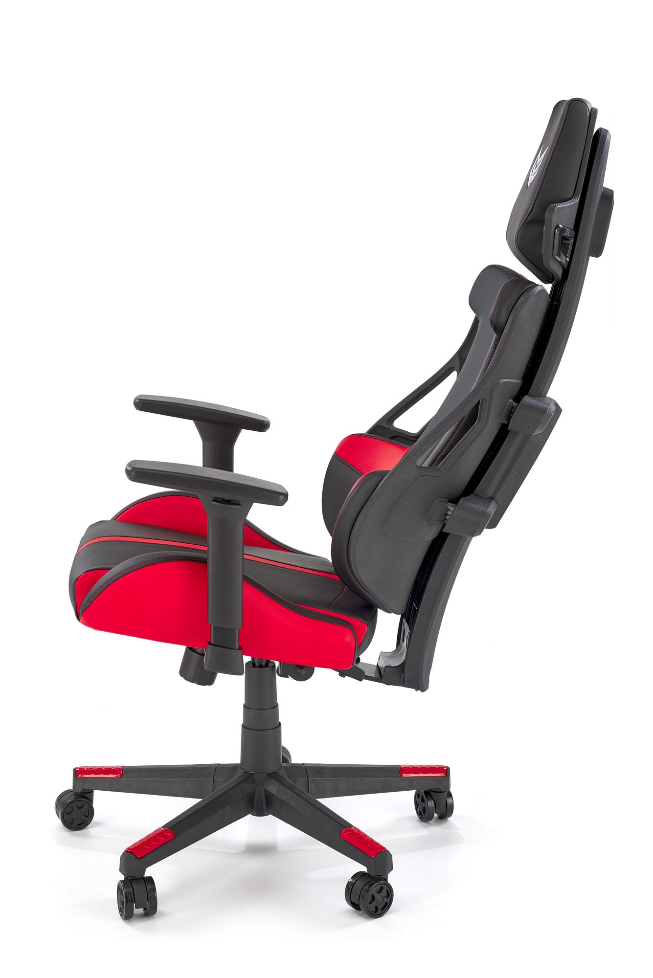 NITRO fotel gabinetowy eco skóra / tkanina, czarny / czerwony - obrazek 9