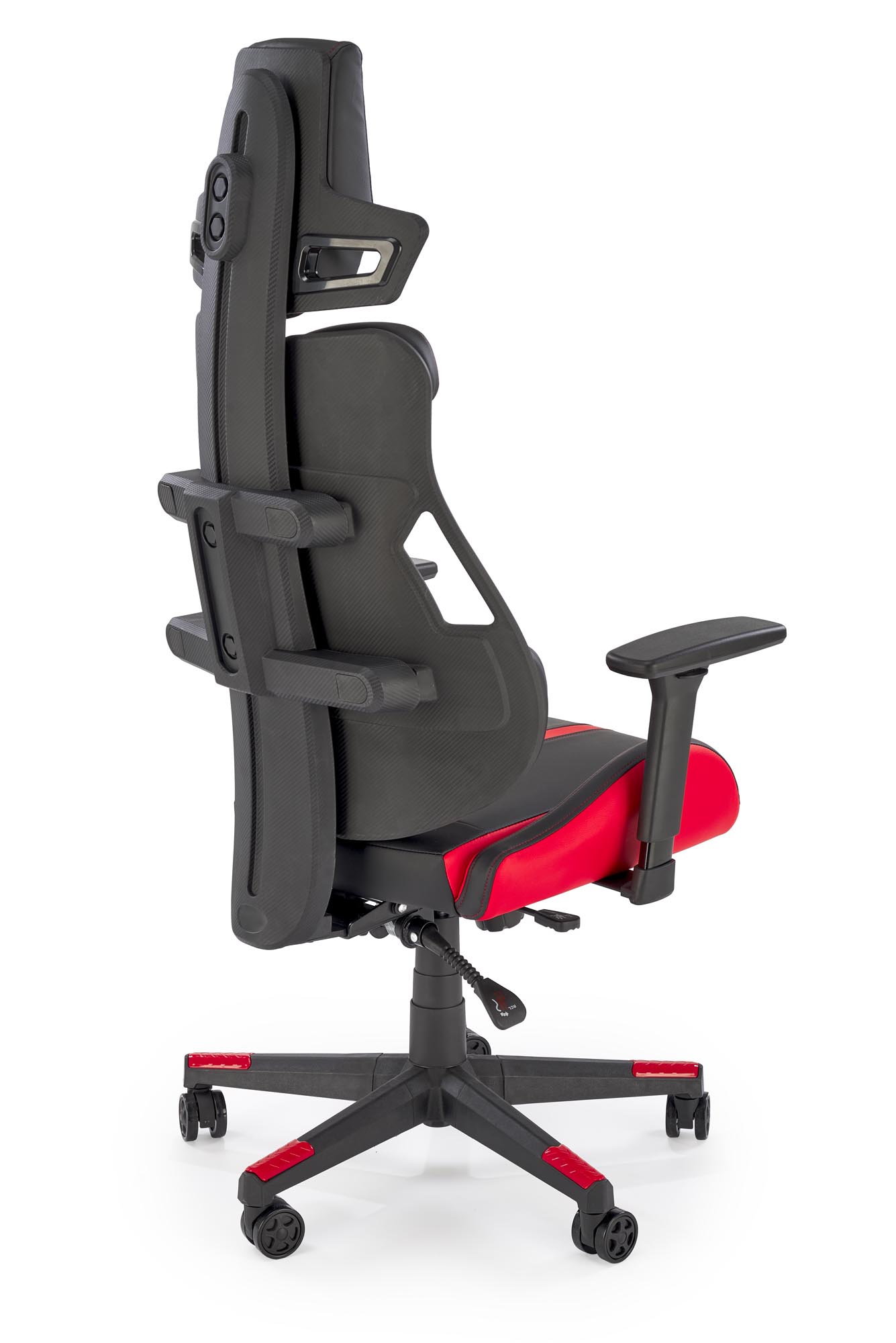 NITRO fotel gabinetowy eco skóra / tkanina, czarny / czerwony - obrazek 11