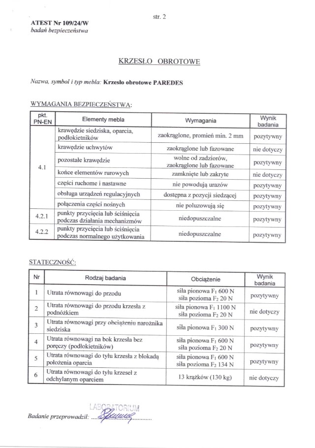 PAREDES fotel gabinetowy czarny - obrazek 5
