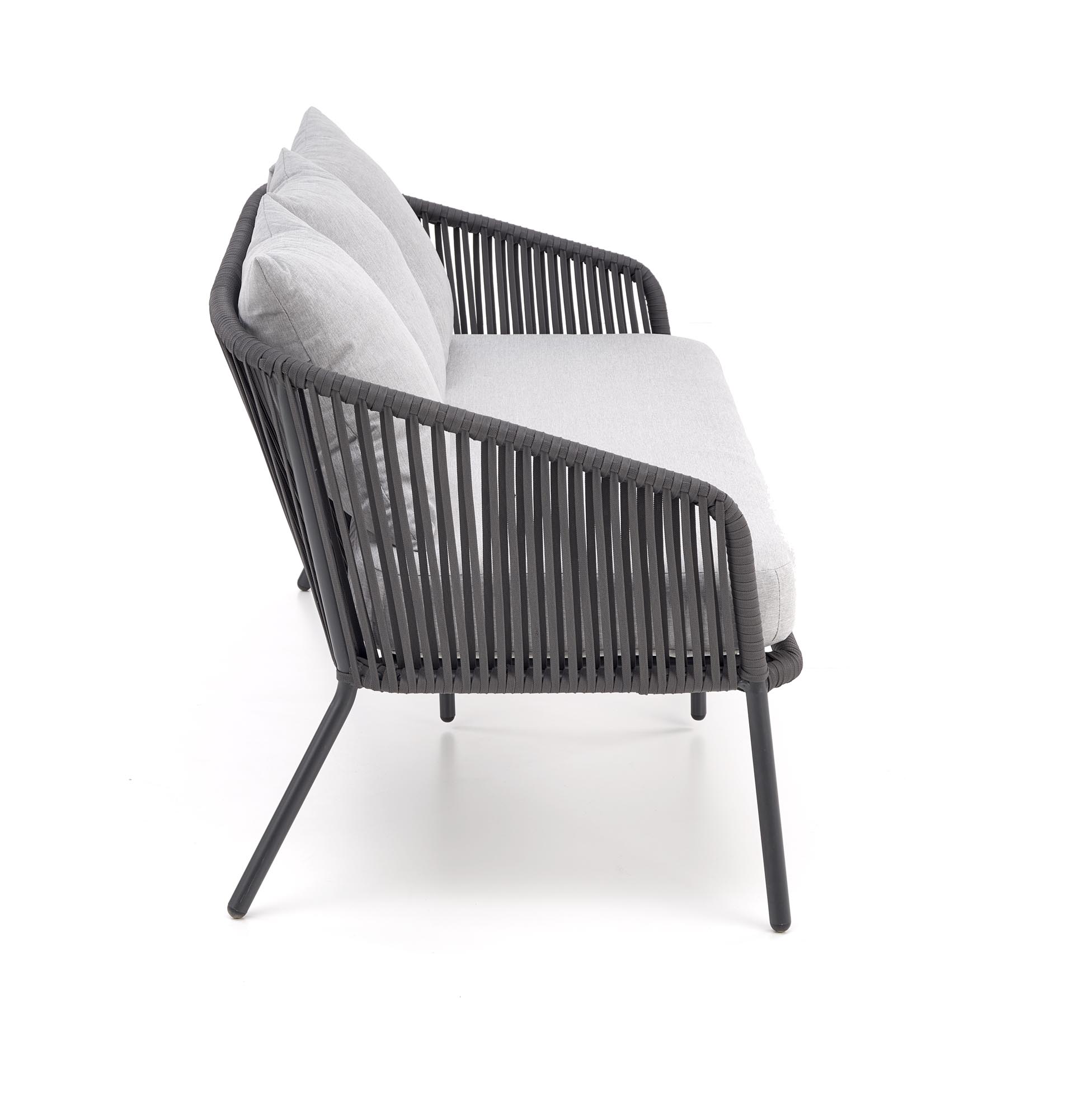 ROCCA zestaw ogrodowy ( sofa + fotel 2x + ława ), ciemny popiel / jasny popiel - obrazek 7