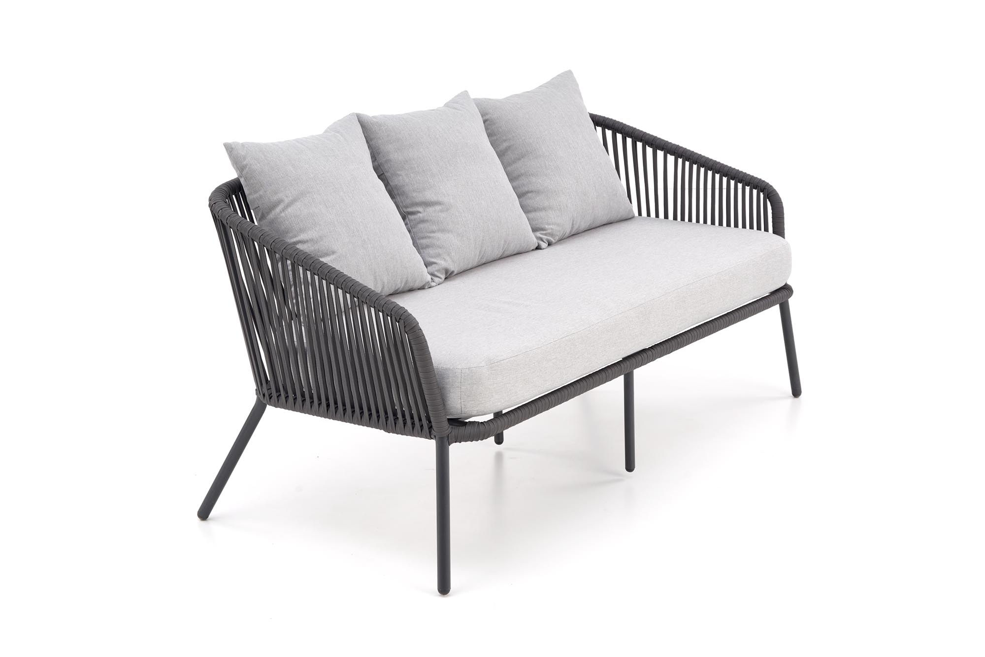 ROCCA zestaw ogrodowy ( sofa + fotel 2x + ława ), ciemny popiel / jasny popiel - obrazek 8