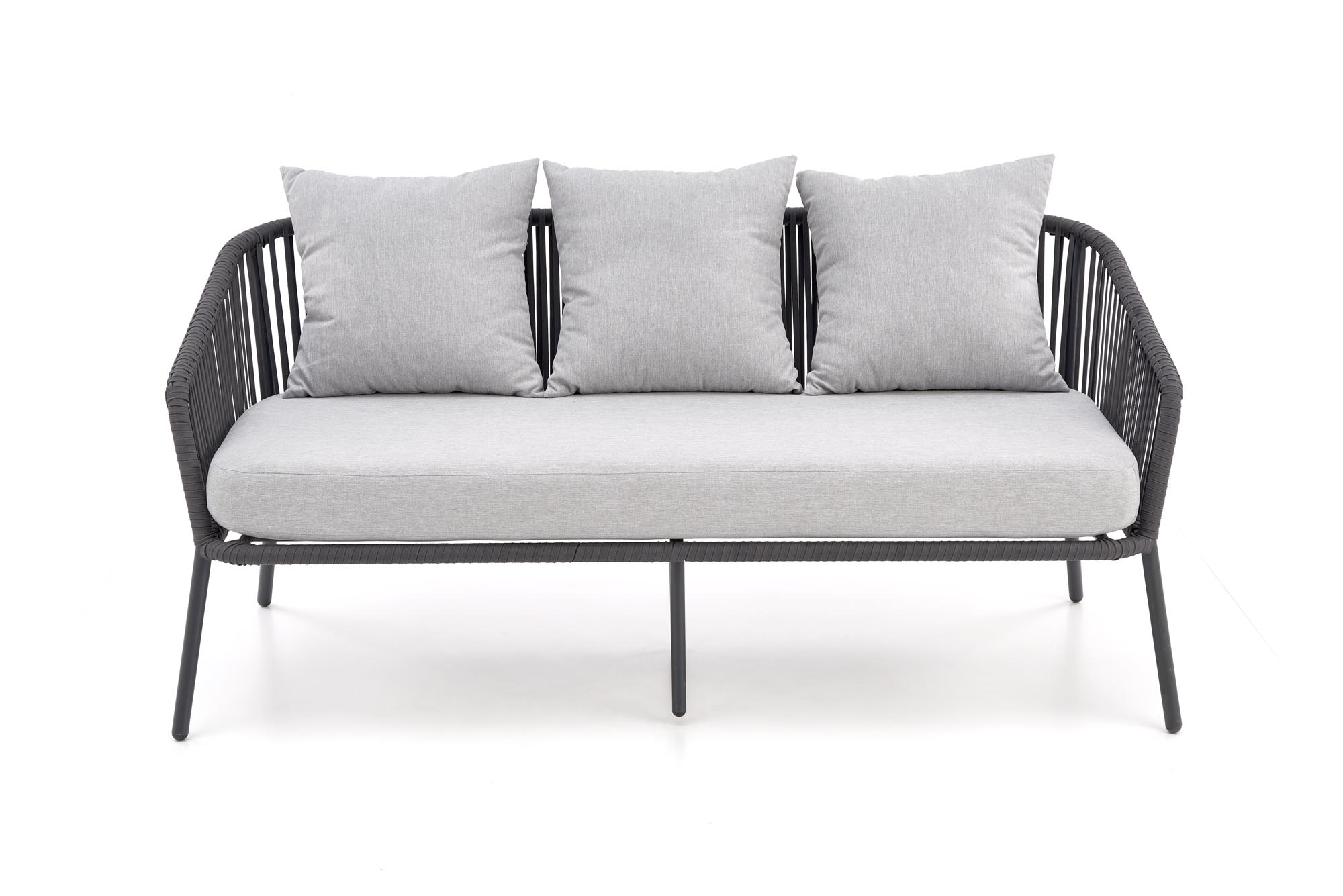 ROCCA zestaw ogrodowy ( sofa + fotel 2x + ława ), ciemny popiel / jasny popiel - obrazek 9