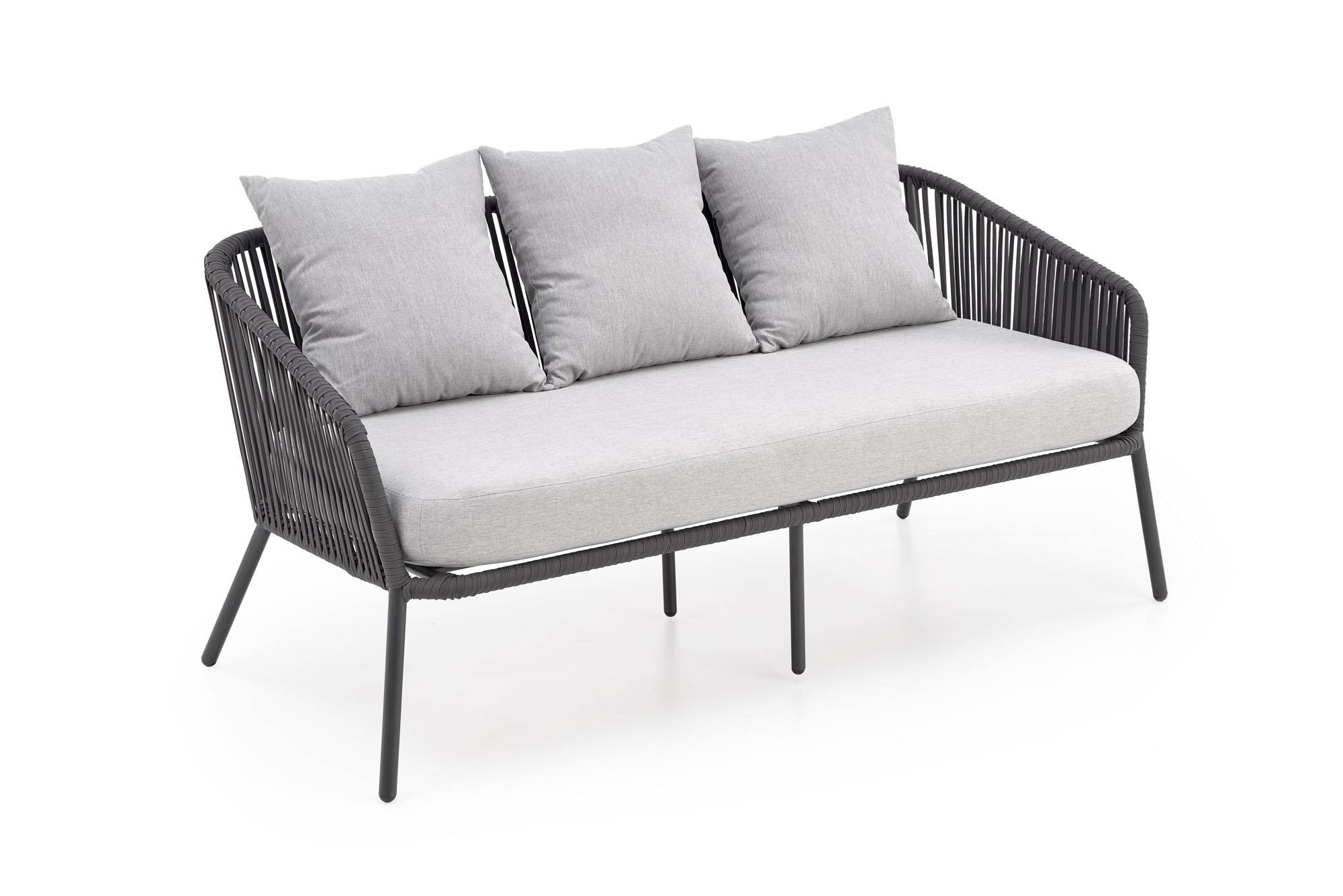 ROCCA zestaw ogrodowy ( sofa + fotel 2x + ława ), ciemny popiel / jasny popiel - obrazek 10