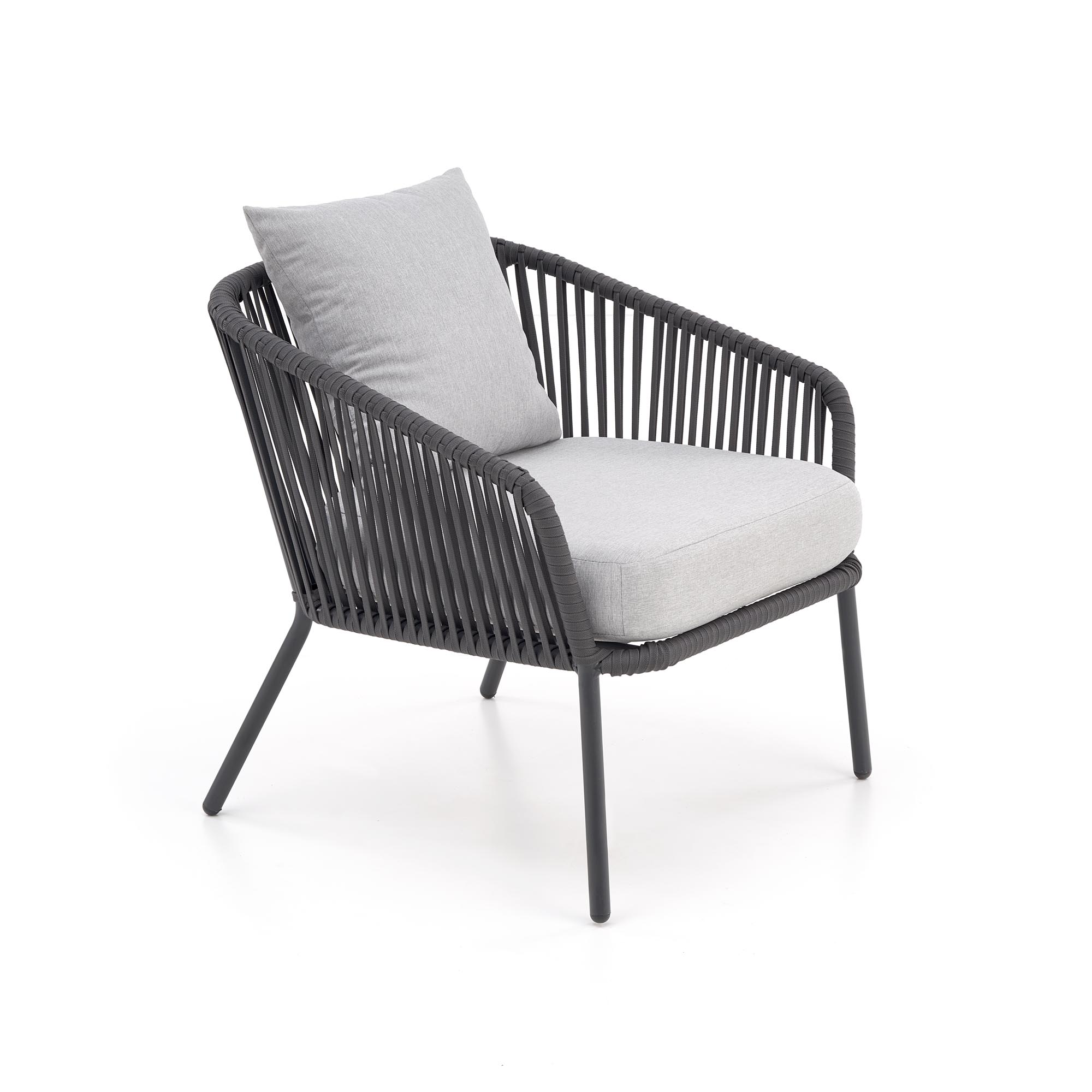 ROCCA zestaw ogrodowy ( sofa + fotel 2x + ława ), ciemny popiel / jasny popiel - obrazek 17