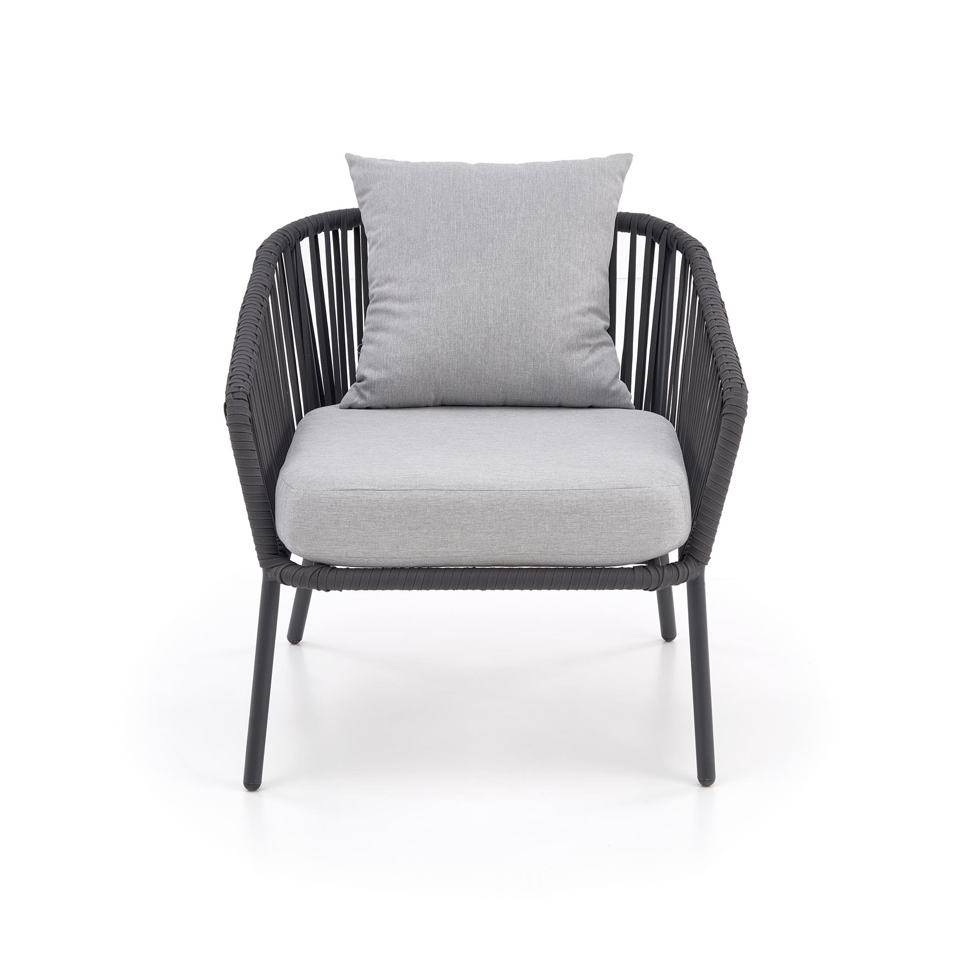 ROCCA zestaw ogrodowy ( sofa + fotel 2x + ława ), ciemny popiel / jasny popiel - obrazek 19