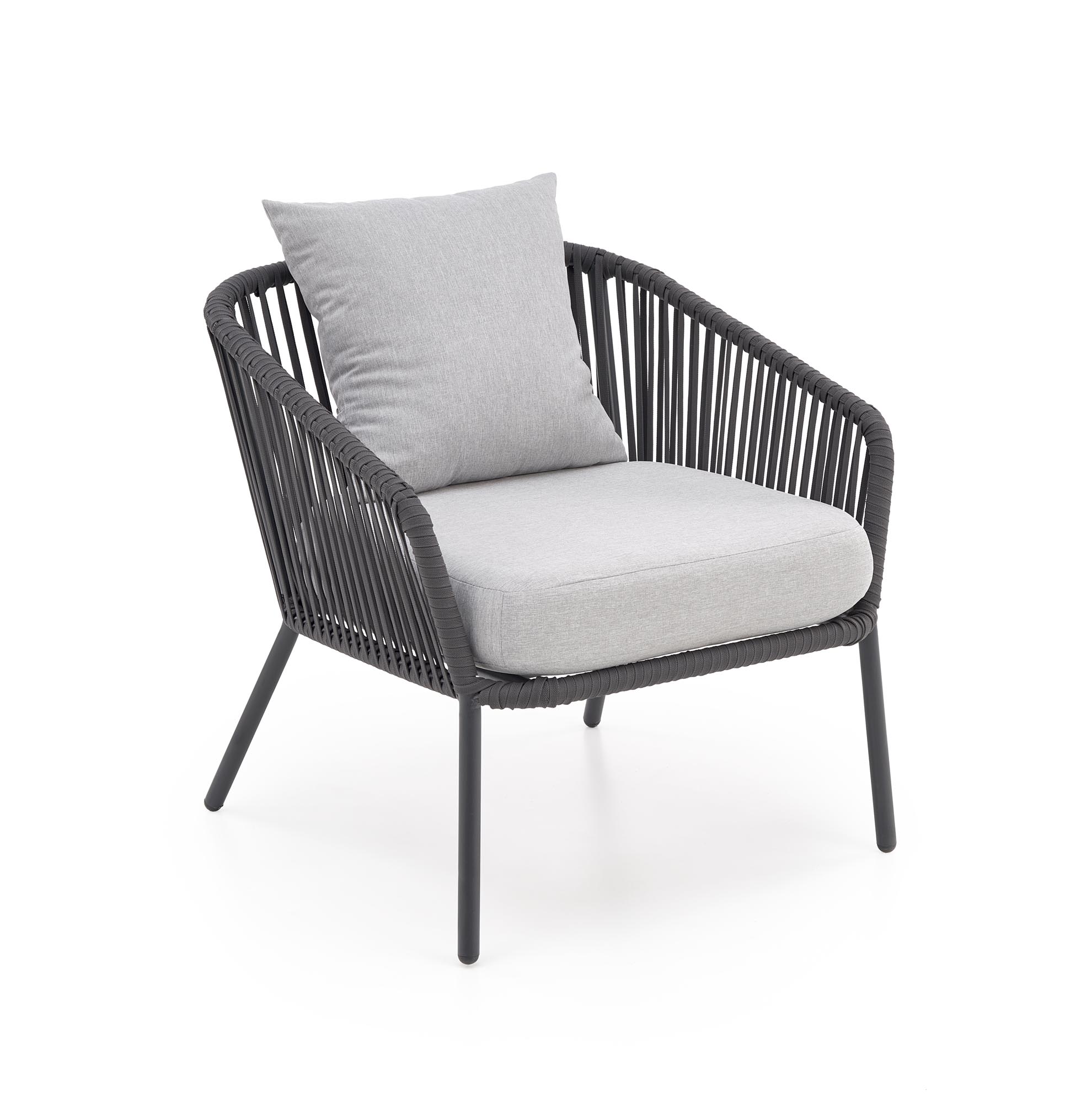 ROCCA zestaw ogrodowy ( sofa + fotel 2x + ława ), ciemny popiel / jasny popiel - obrazek 20