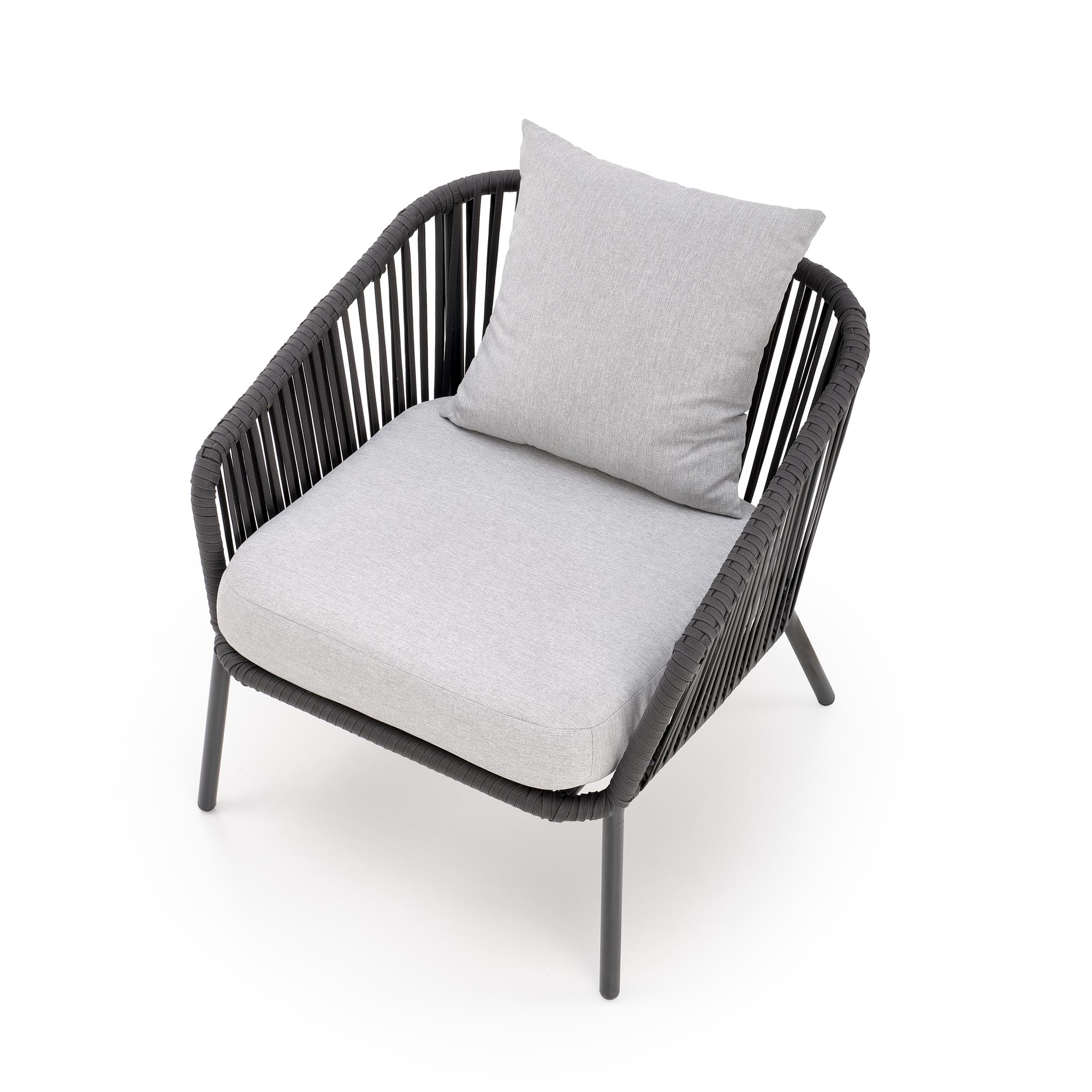 ROCCA zestaw ogrodowy ( sofa + fotel 2x + ława ), ciemny popiel / jasny popiel - obrazek 21