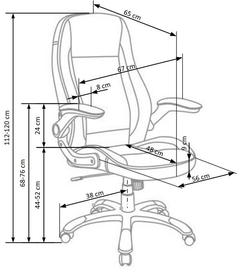 SATURN fotel gabinetowy popiel - obrazek 3