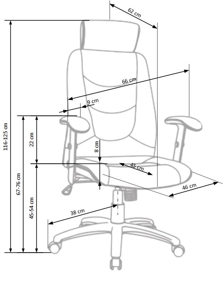 STILO fotel gabinetowy czarny - obrazek 8