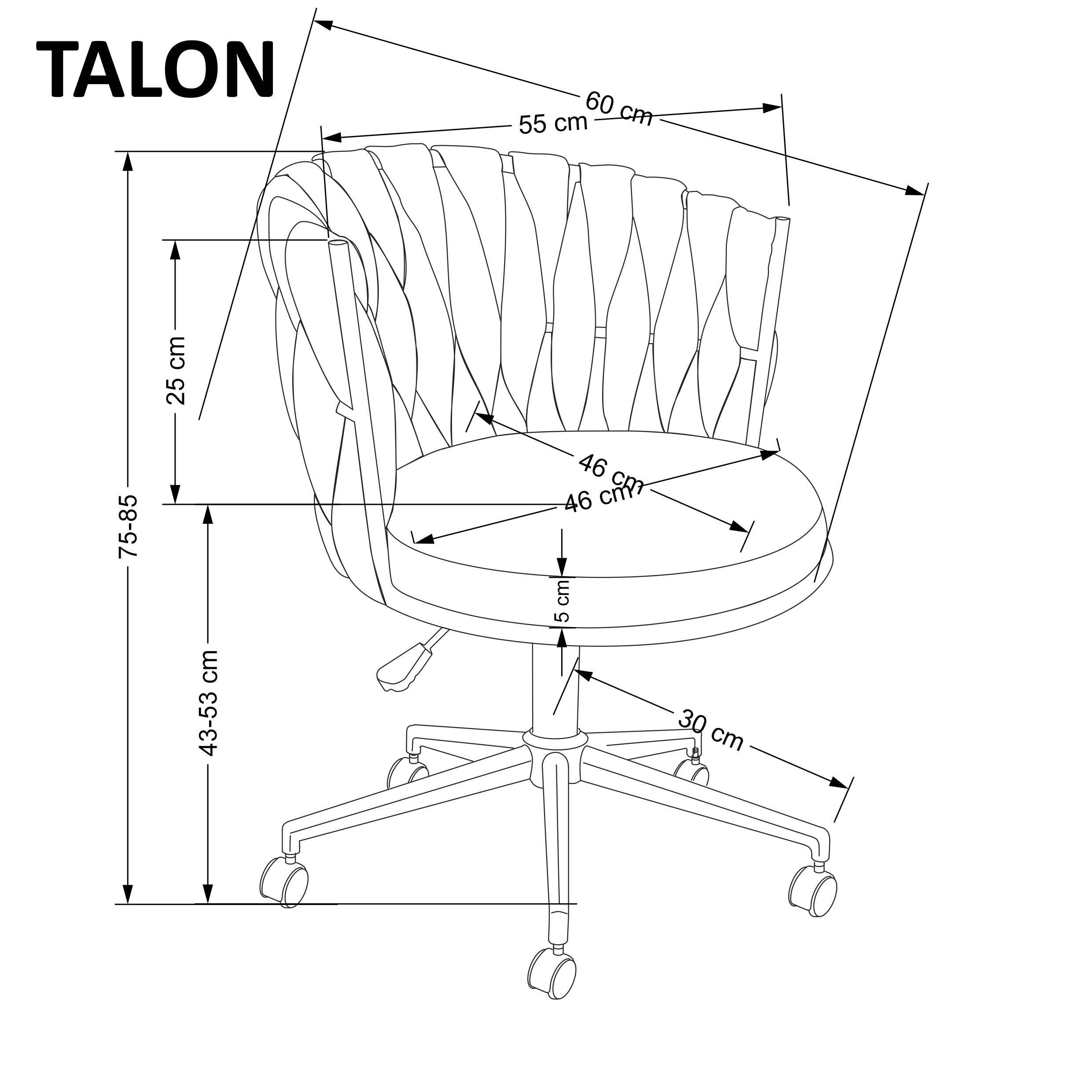 TALON fotel gabinetowy jasny beżowy - obrazek 5