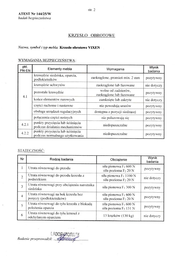 VIXEN fotel gabinetowy czarny - obrazek 9