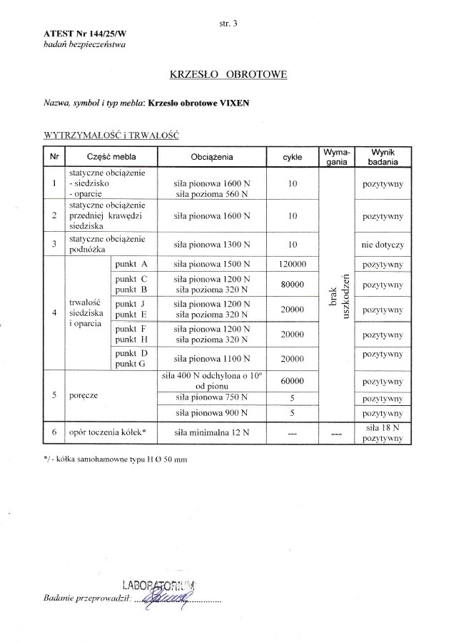 VIXEN fotel gabinetowy czarny - obrazek 10
