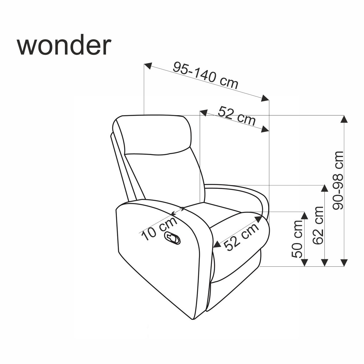 WONDER fotel rozkładany z funkcją kołyski, czarny - obrazek 6