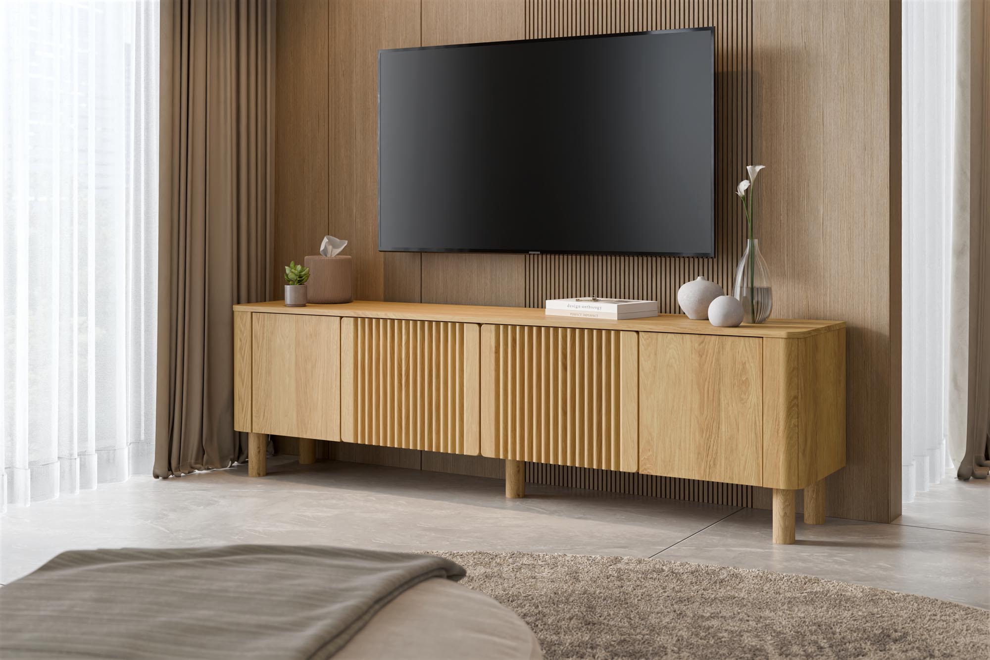 ARANGO RTV-2 Tstolik RTV 190 cm, dąb hikora - obrazek 8