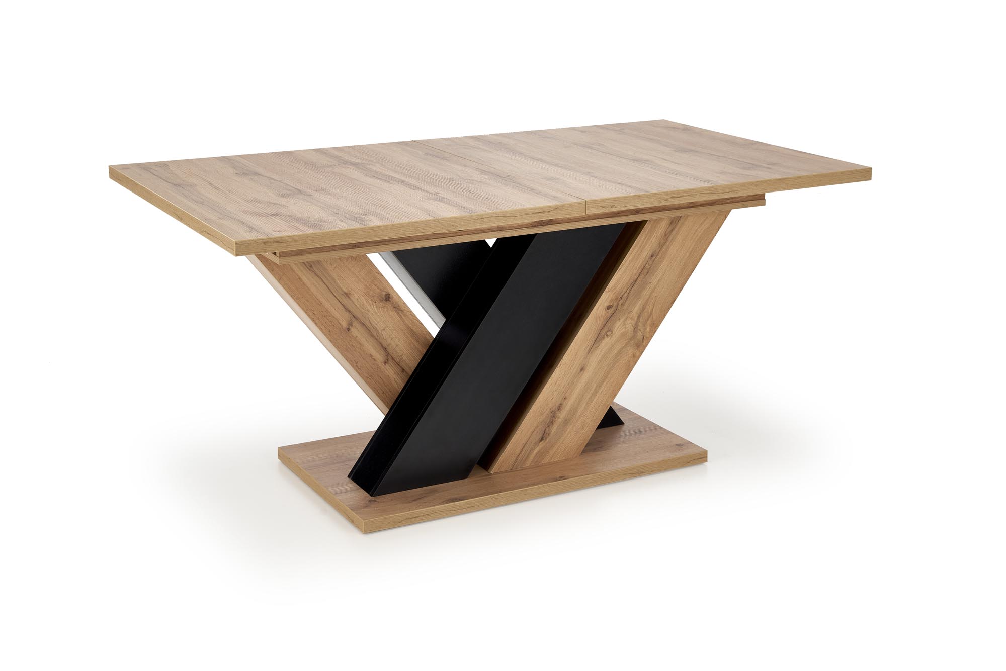 BRANDON stół rozkładany 160-200/90 cm dąb wotan/czarny - obrazek 9
