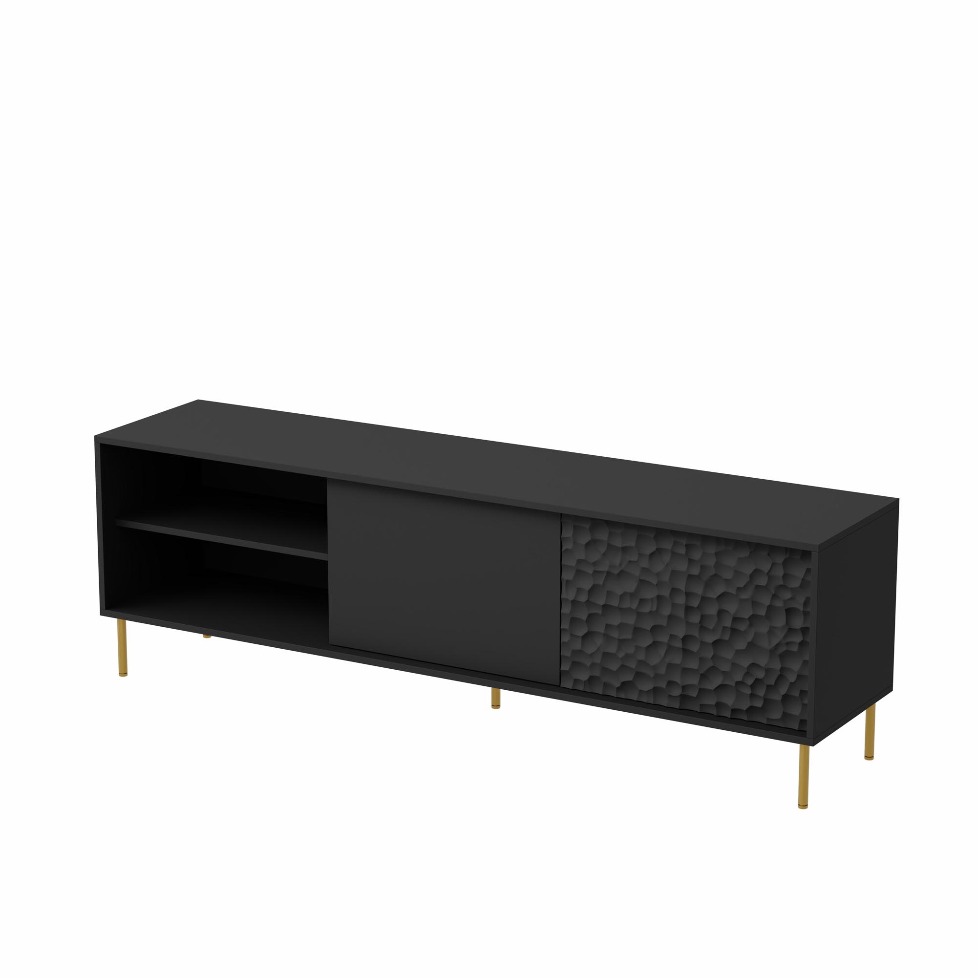 BULLET RTV-1 stolik RTV 180 cm czarny, nogi: złoty - obrazek 11