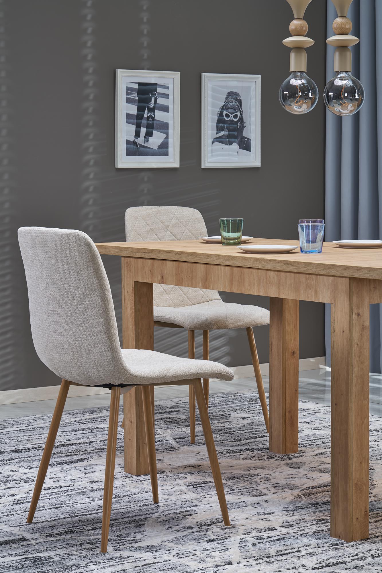 GIZMO stół rozkładany blat - dąb artisan, nogi - dąb artisan - obrazek 12