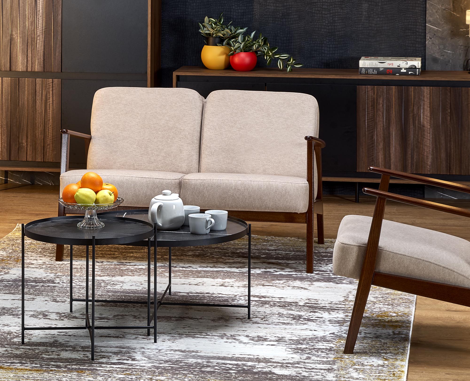 MILANO 2S sofa - beżowy tap. Castel 15 - obrazek 4