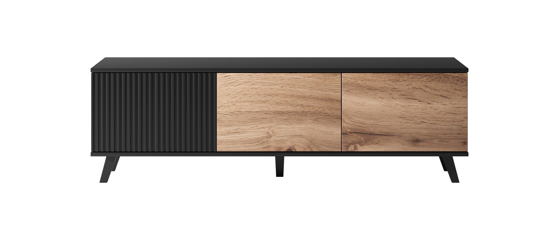 RANDOM RTV-1 stolik RTV 150 cm dąb wotan/czarny - obrazek 3