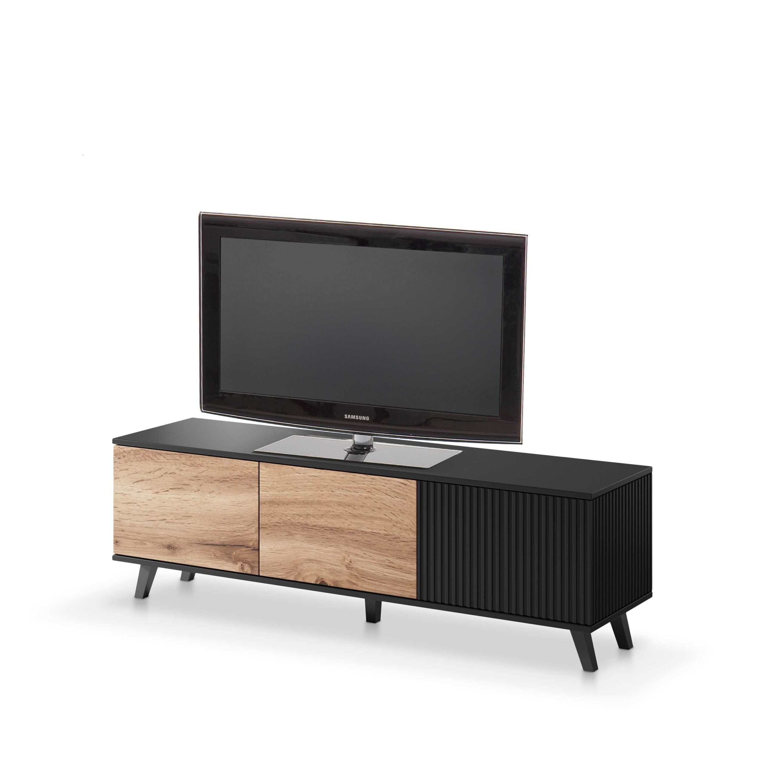 RANDOM RTV-1 stolik RTV 150 cm dąb wotan/czarny - obrazek 9