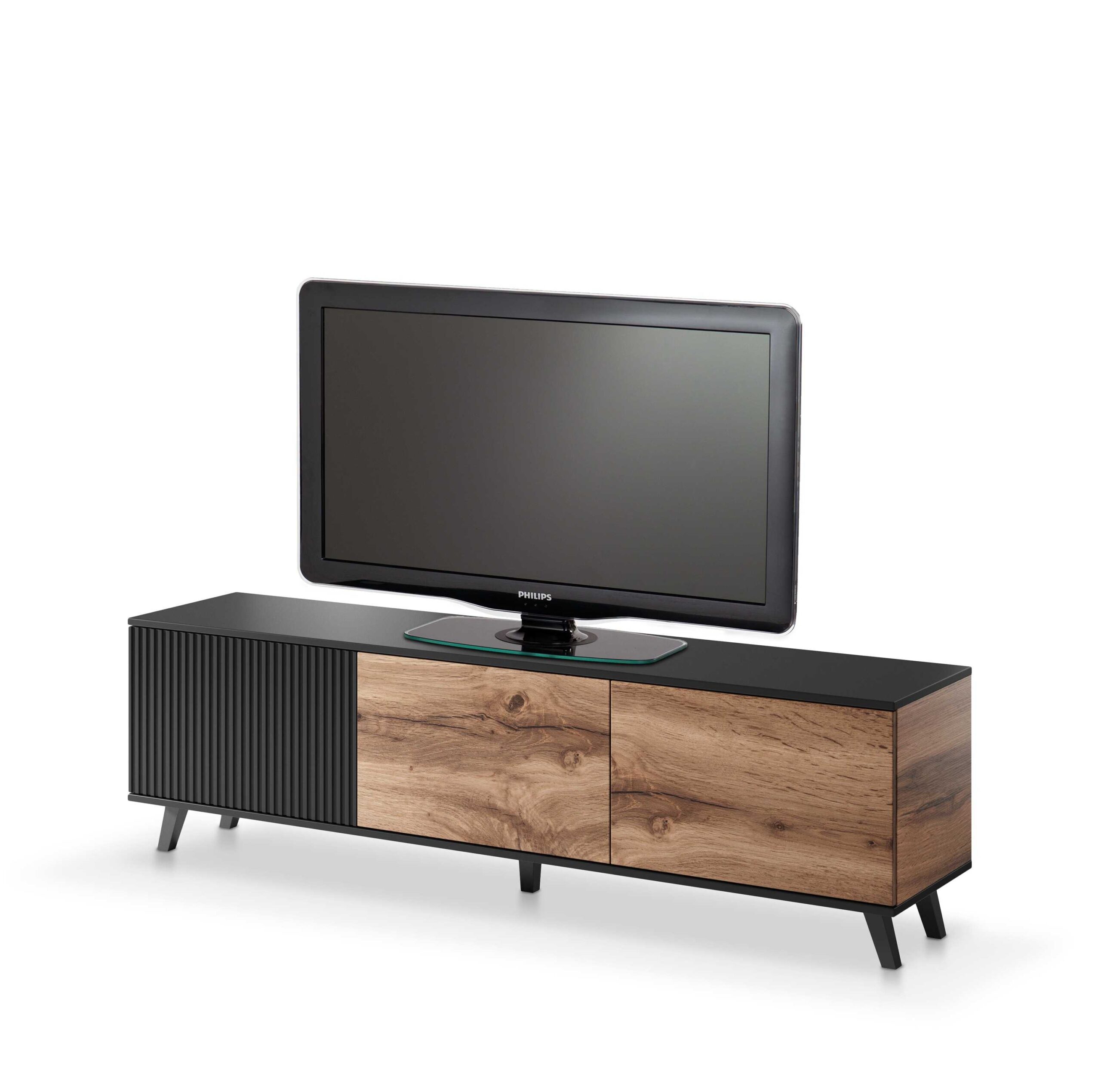 RANDOM RTV-2 stolik RTV 180 cm dąb wotan/czarny - obrazek 9